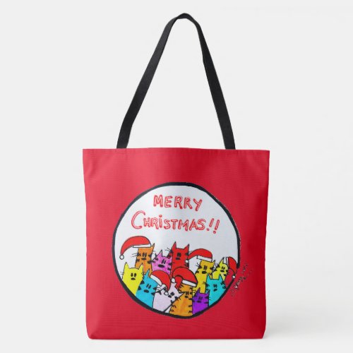 258 _ Christmas Cats Tote