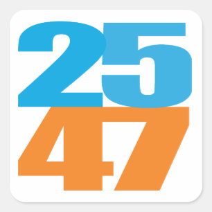 25 47 SQUARE STICKER