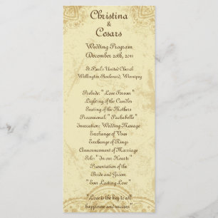 25 4x9 Wedding Program Moroccan Party
