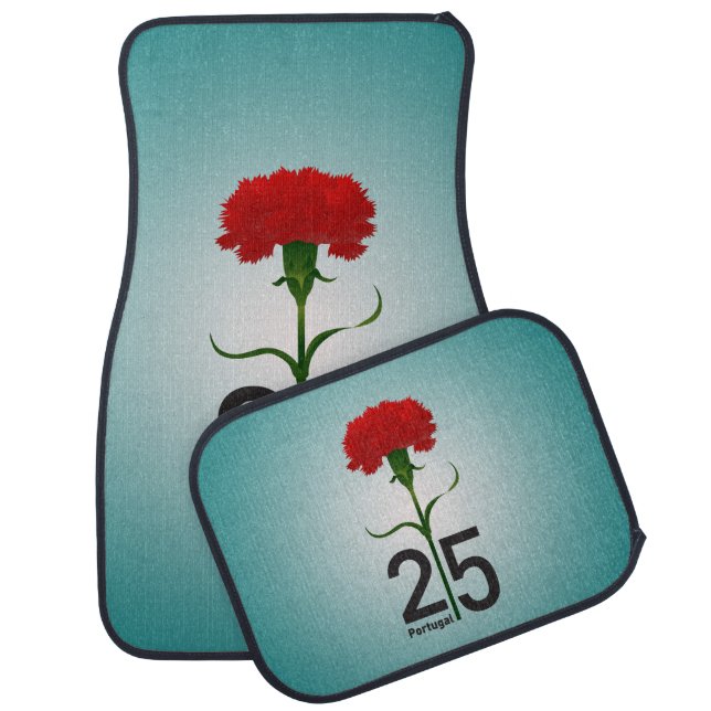 25 April, the Carnation Revolution, Portugal Car Mat (Set)