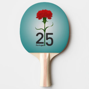 25 April, the Carnation Revolution, Portugal Ping-Pong Paddle
