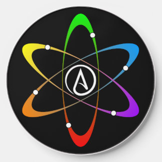25 - Atheist Atom Symbol (Black) Wireless Charger
