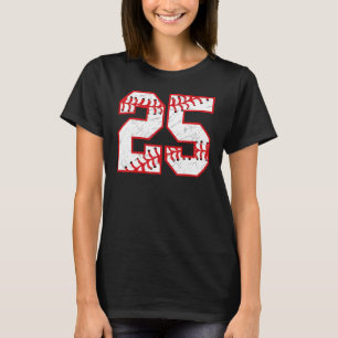 25 Birthday Baseball Theme Bday Party Celebration T-Shirt