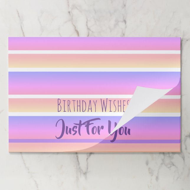 25 Birthday Wish Decorative Paper Placemats (Folded)