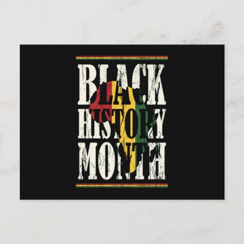 25 Black History Month African Pride Apparel Gift Announcement Postcard