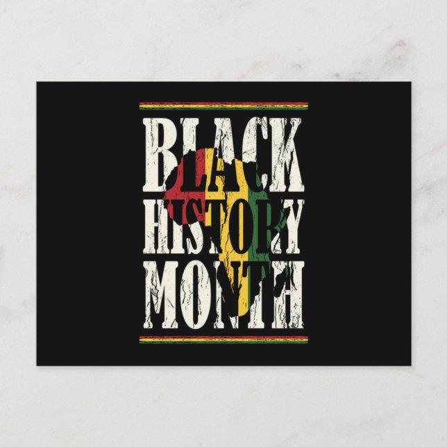 25 Black History Month African Pride Apparel Gift Invitation Postcard (Front)