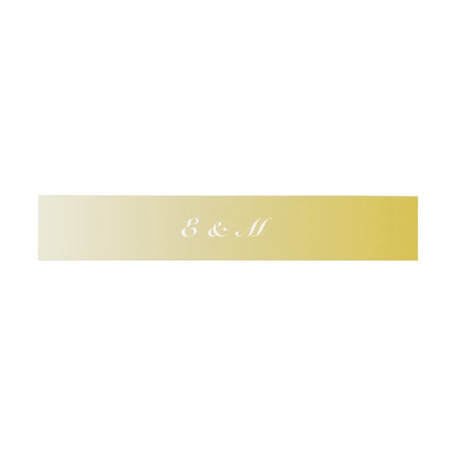 25 Custom Gold Ombre Invitation Belly Bands Band (Flat)