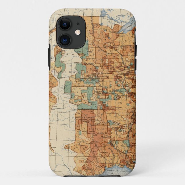 25 Density of increase of population, US, 18901900 Case-Mate iPhone Case (Back)