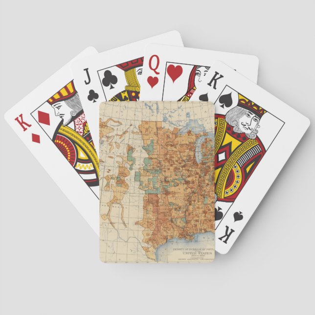 25 Density of increase of population, US, 18901900 Poker Cards (Back)