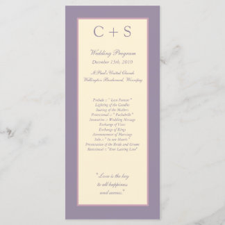 25 Elegant Purple Wedding Programs