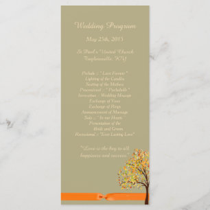 25 Falling Leaves Autumn Wedding Programs