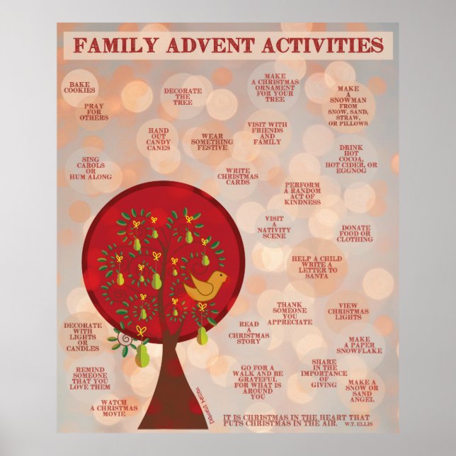 25 Family Advent Activities Poster (Front)