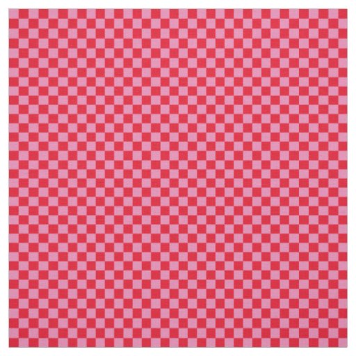 .25 Inch Checks Pink and Red Checkerboard Fabric