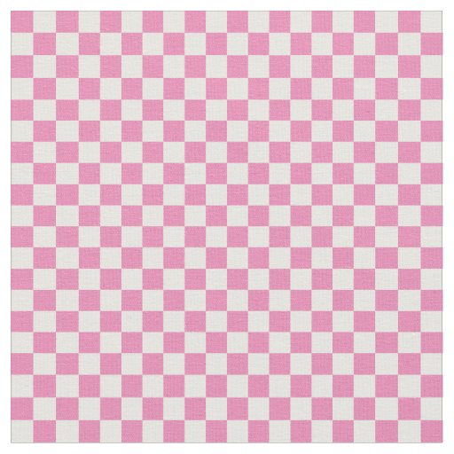 .25 Inch Checks Pink and White Checkerboard Fabric