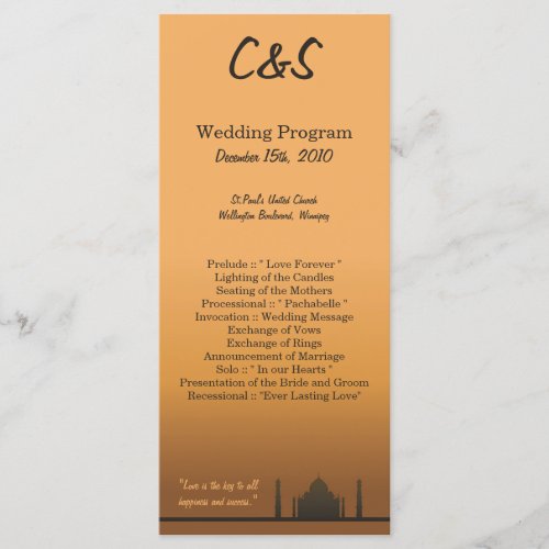 25 Indian Dream Wedding Programs