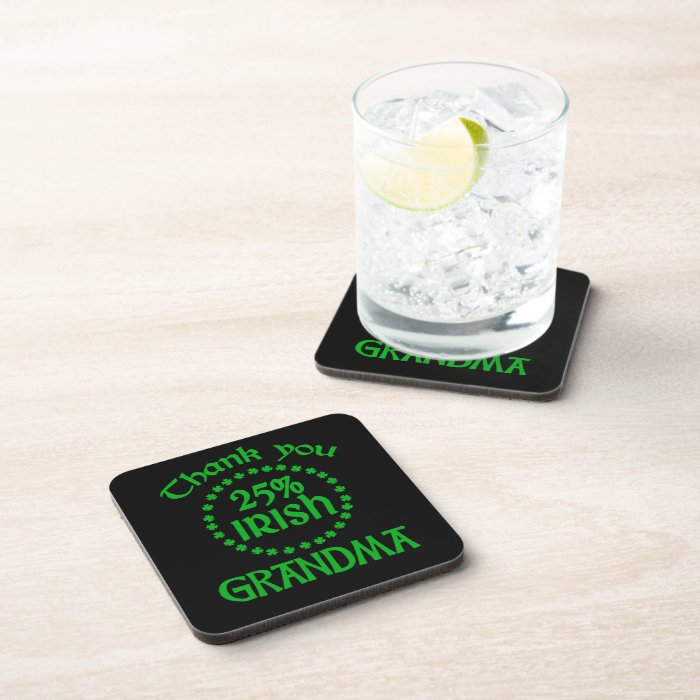 25% Irish   Thank You Grandma Coaster