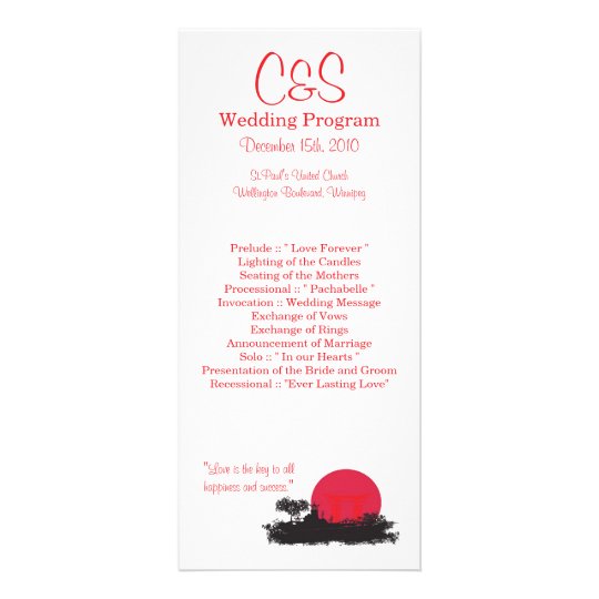 25 Japanese Rising Sun Wedding Programs