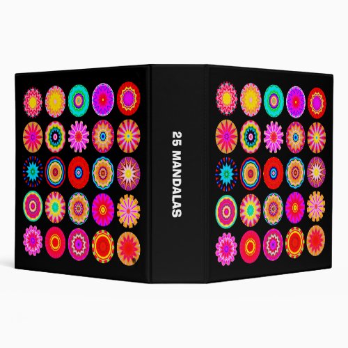 25 Kaliedoscopic Mandalas 20in Binder