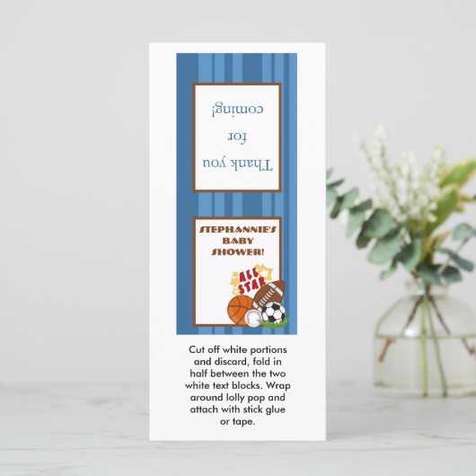 25 Lollipop Topper All Star Blue (Standing Front)