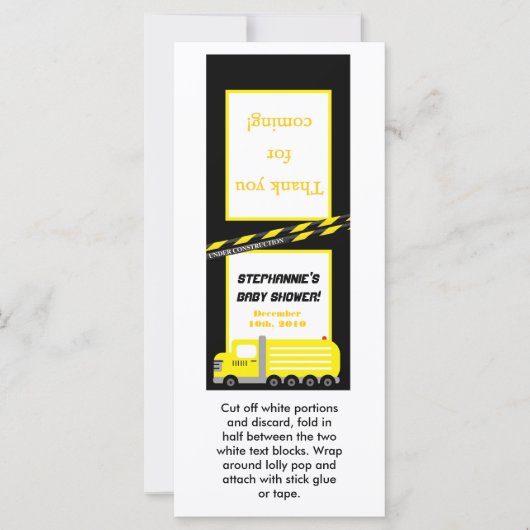 25 Lollipop Topper Construction (Front)