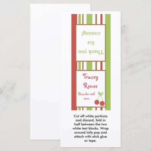 25 Lollipop Topper Farm Barn Animals (Front/Back)