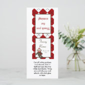 25 Lollipop Topper Red Sock Monkey Argyle (Standing Front)