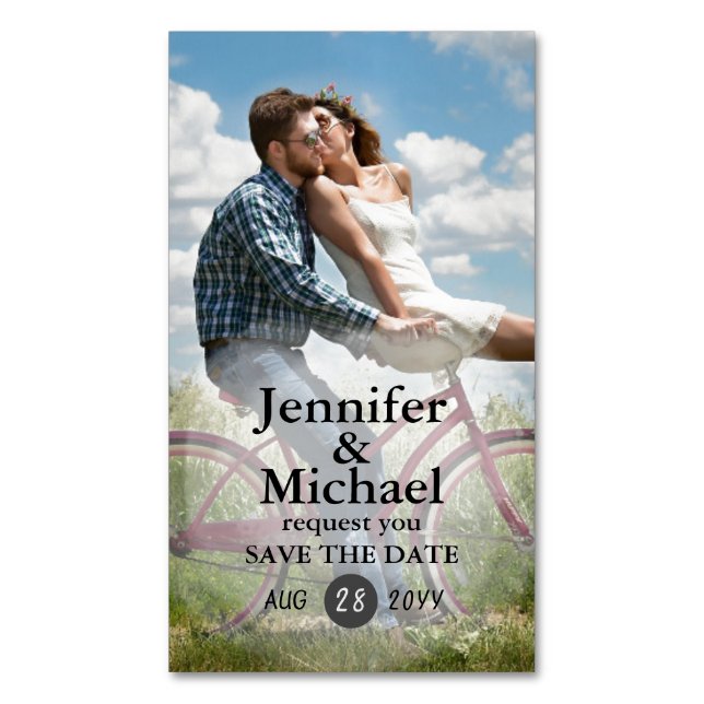 25 Magnetic PHOTO Save the Dates for less than $10 Business Card Magnet (Front Vertical)