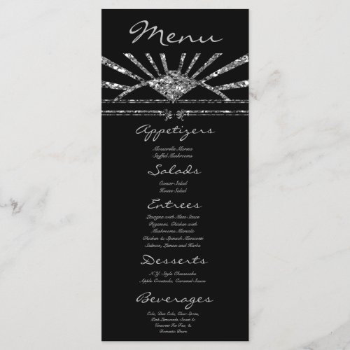 25 Menu Cards Art Deco Roaring 20s Gatsby Style