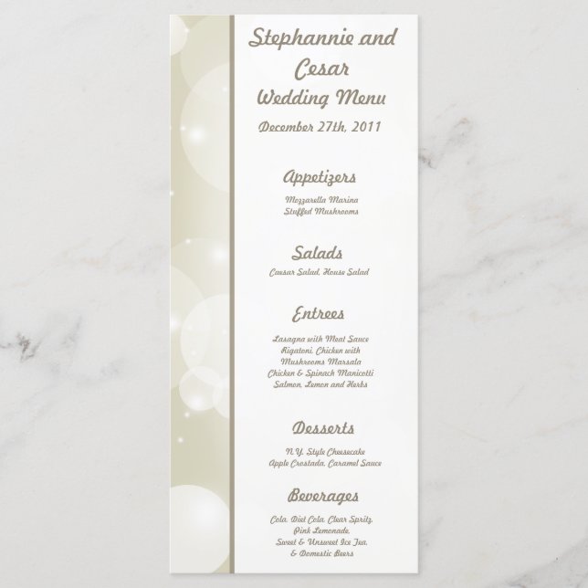 25 Menu Cards Christmas Stars (Front)