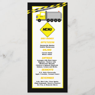 25 Menu Cards Construction