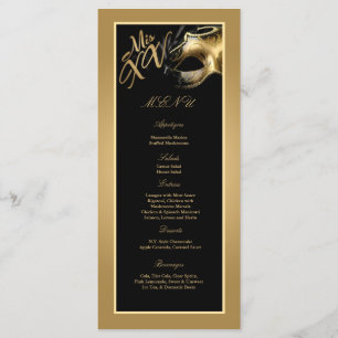 25 Menu Cards Mis XV Purple Gold Party