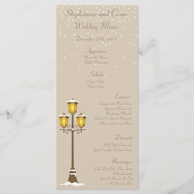 25 Menu Cards Old Town Christmas (Front)