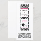 25 Mint Matchbooks Hot Pink Black Damask (Front/Back)