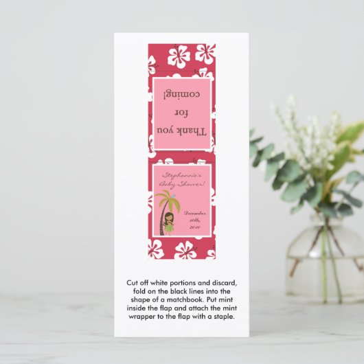 25 Mint Matchbooks Pink Hawaiian Luau Tropical (Standing Front)