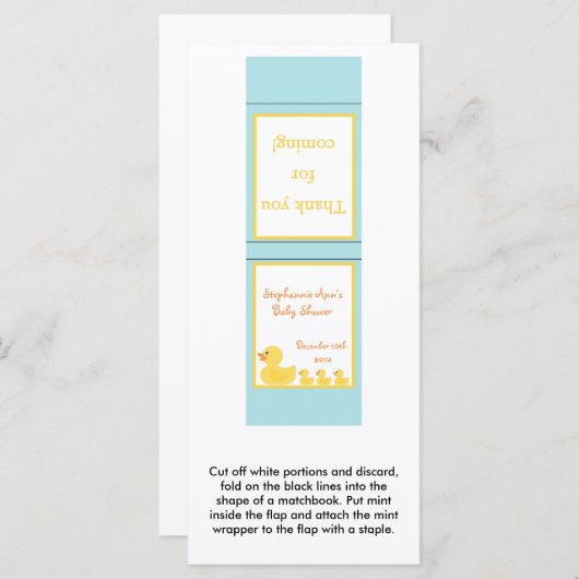 25 Mint Matchbooks Rubber Ducky Bubbles (Front/Back)