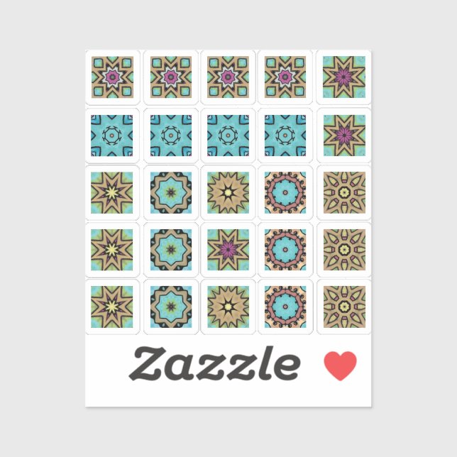 25 Mosaic Tile Sheet 1 Sticker (Sheet)