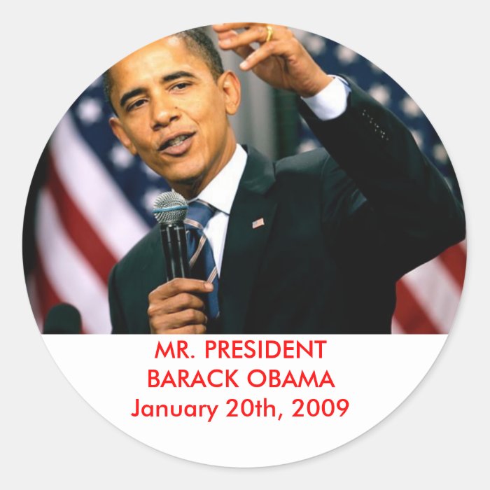 25_obama_lg[1], MR. PRESIDENTBARACK OBAMAJanuarSticker