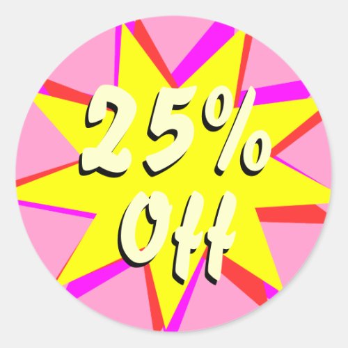 25 Off Retail Sale Stickers