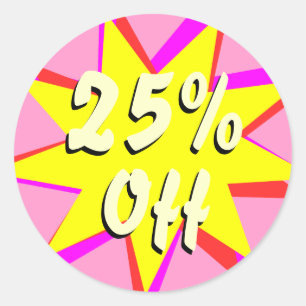 25% Off Retail Sale Stickers