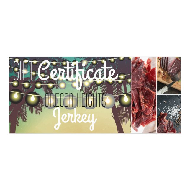 25 Pack Business Gift Certificate Beach Sunset Pal (Front)