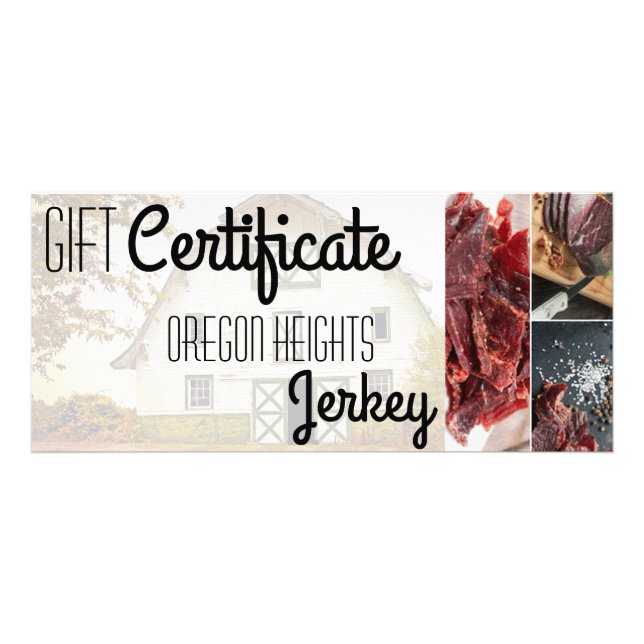 25 Pack Business Gift Certificate Sunset Barn Coun (Front)