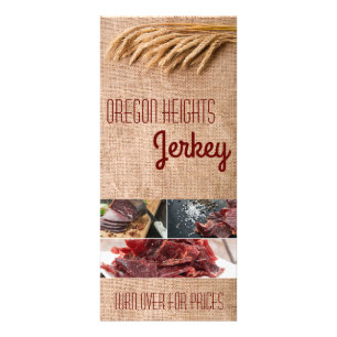 25 Pack Business Price List Wheat on Burlap Sack C Rack Card