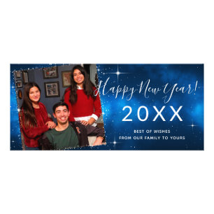 25 Pack Happy New Year Photo Cards   Modern Script
