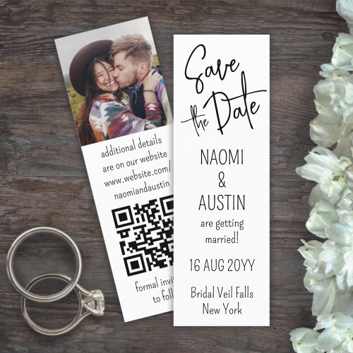 25 Pack Mini Bookmark Wedding Save the Date Cards