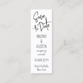 25 Pack Mini Bookmark Wedding Save the Date Cards (Front)