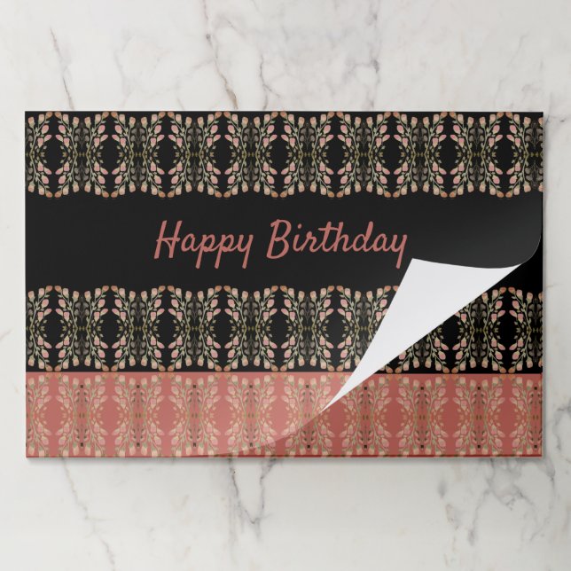 25 Paper Happy Birthday Large Tearaway Placemat (Folded)