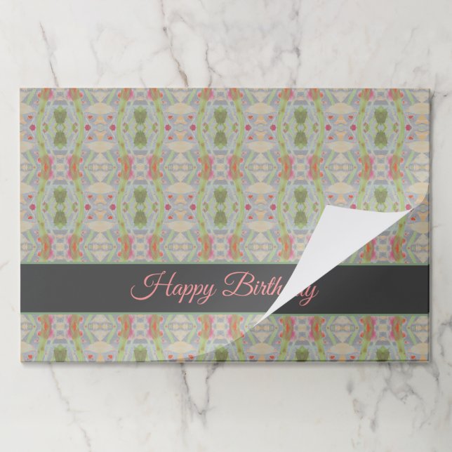 25 Paper Placemat Happy Birthday Design (Folded)