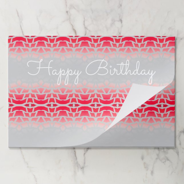 25 Paper Tearaway Designer Birthday Mats (Folded)