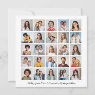 25 Photo Collage Add Your Own Greeting Card
