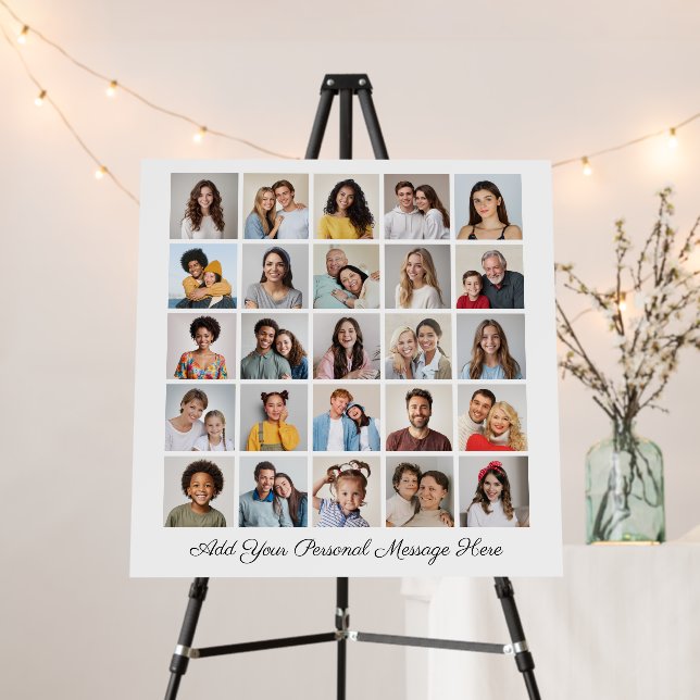 25 Photo Collage Add Your Own Greeting  Foam Board (In Situ (Stand))